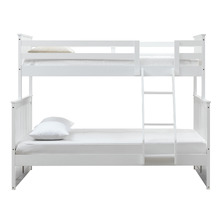 White Seattle Single Over Double Convertible Bunk Bed